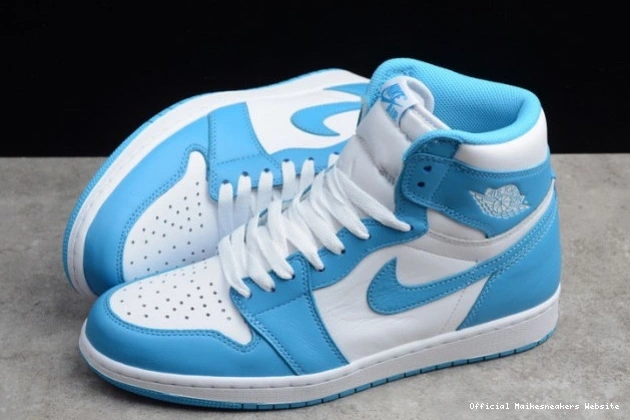 Official Maikesneakers Jordan 555088-117 OG Air 1 'UNC' Retro High 0714